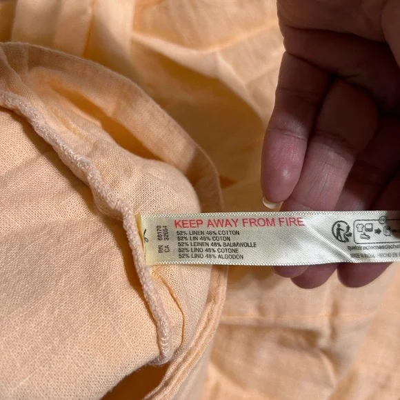 Free-est Demi Cotton-Linen Pants.Color Pale Peach. - Picture 10 of 12